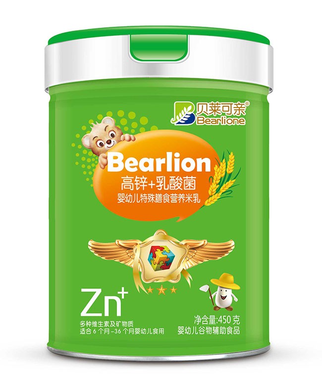 貝萊可親  高鋅+乳酸菌嬰幼兒特膳米乳  450g